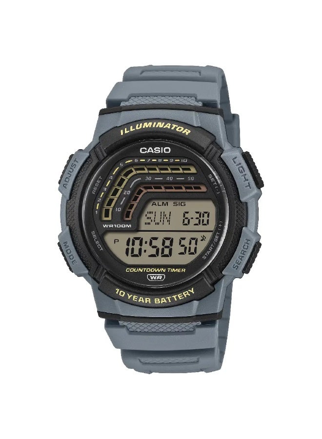 Retro-Style large Graphic Display Multifunctional Digital Watch WS-1800-2AV - 48.2 × 45 × 13.8 mm